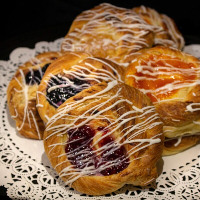 Assorted fruit danish