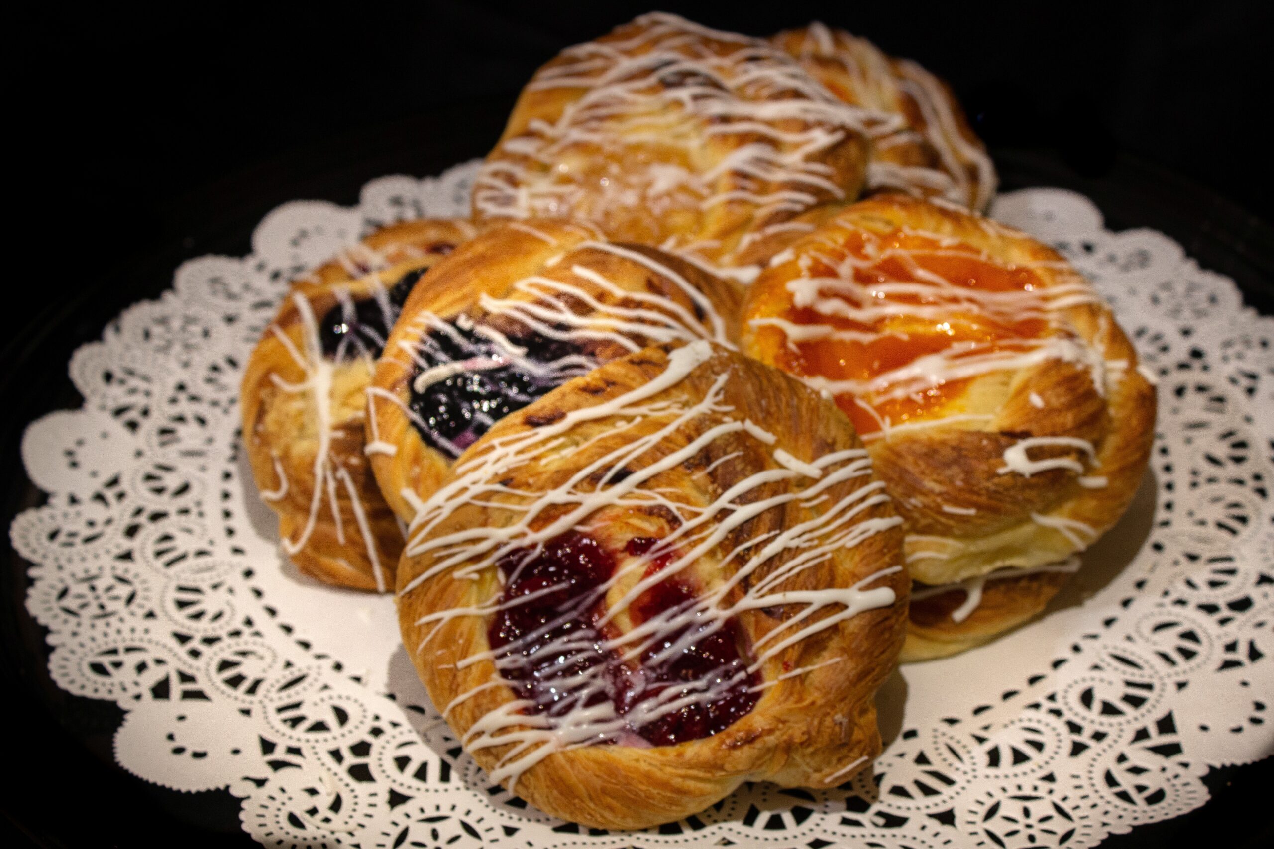 Assorted fruit danish