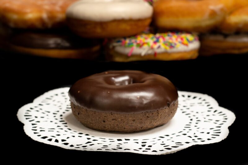 Iced Chocolate Cake Donut