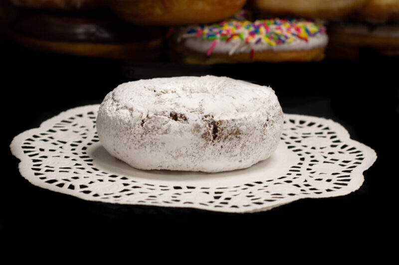 Powdered-Sugar Cake Donut