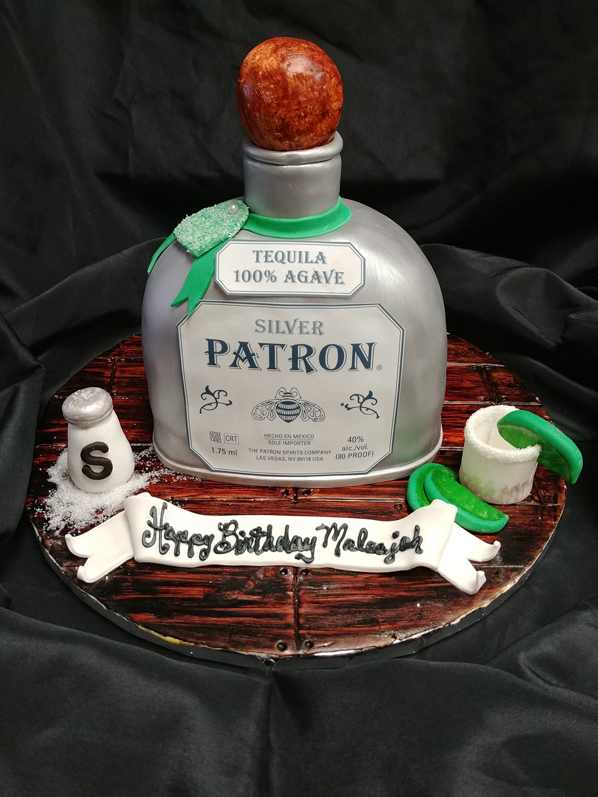 Custom Cake Patron Bottle