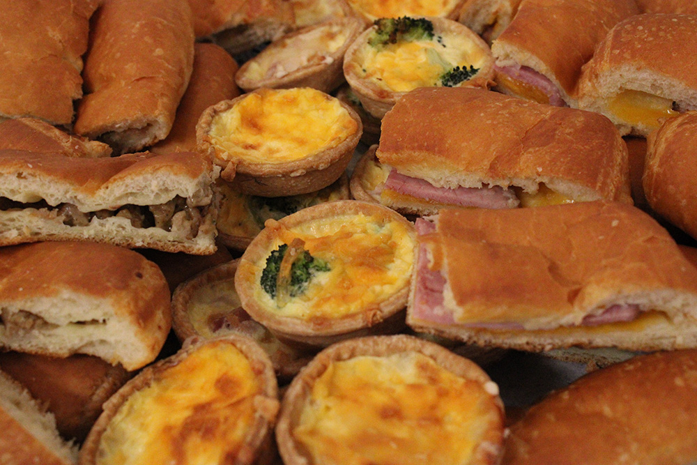 Catering Bite Size Quiche and Croissants