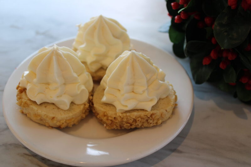 Egg Nog Nut Thumbprint Cookie