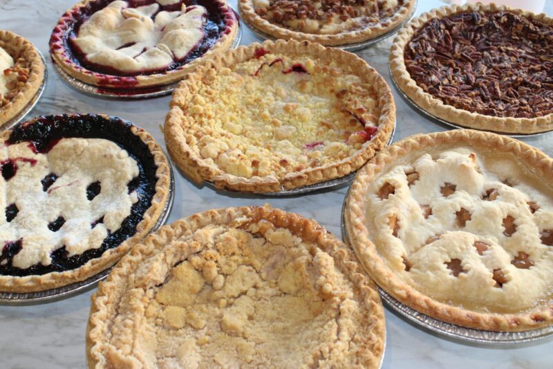 Variety of Pies- Apple, Cherry, Blueberry