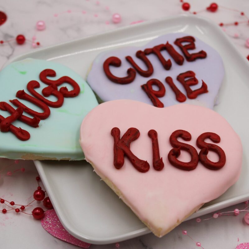 Valentine Conversation Heart Cookies