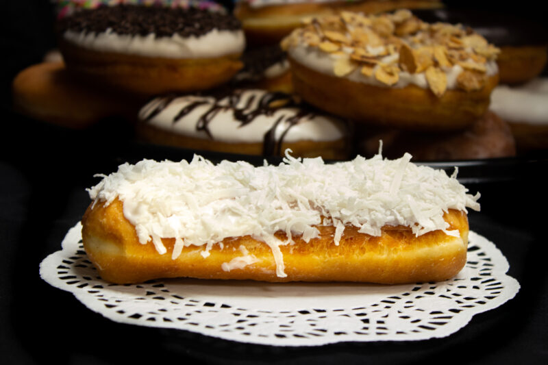 Iced Crueller Donut with Coconut