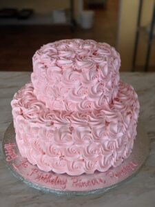Custom Cake Pink Swirls