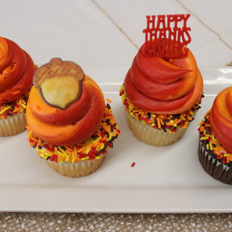 Thanksgiving Deluxe Yellow Cupcake