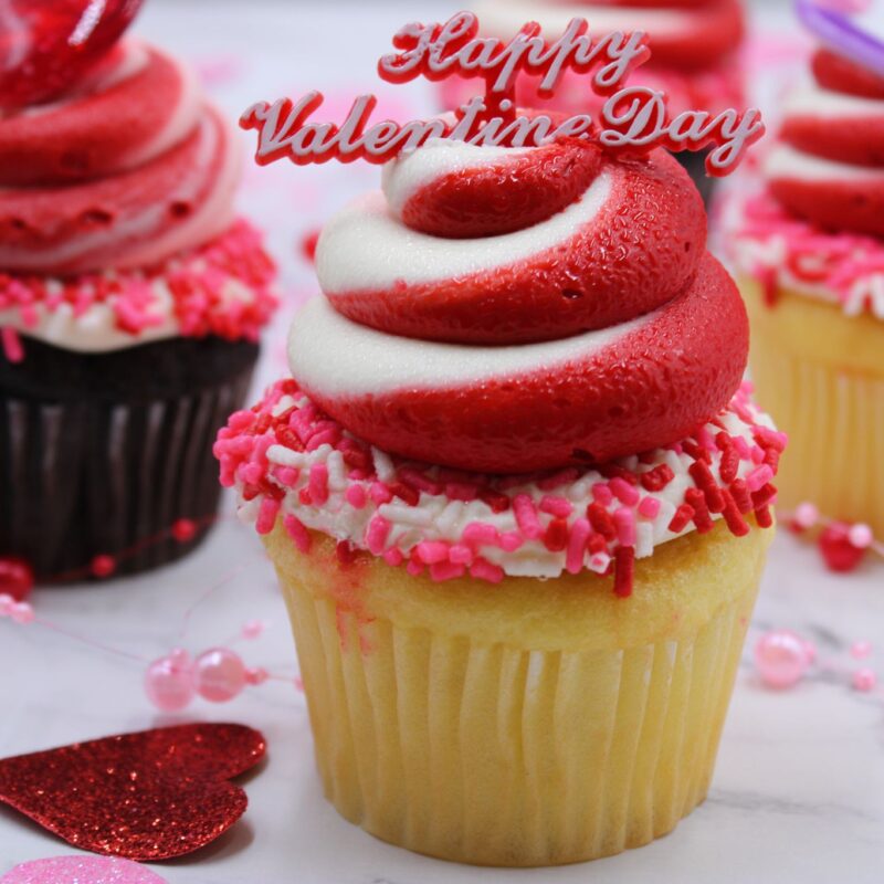Valentine's Day Deluxe Yellow Cupcake