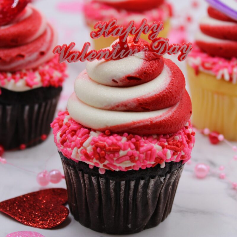 Valentine's Day Deluxe Chocolate Cupcake