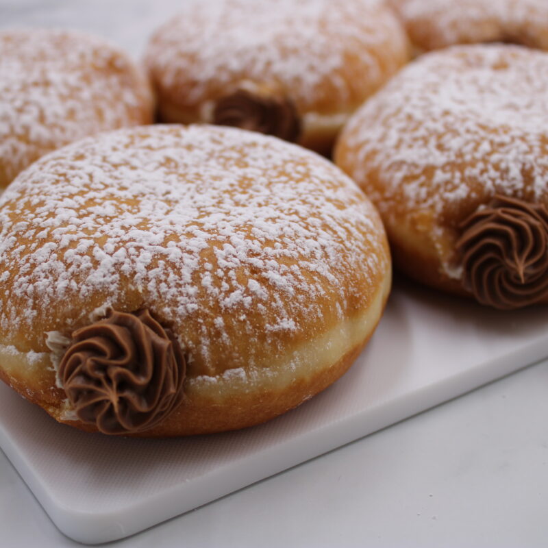 Paczki - Chocolate Butter Cream - Powdered Sugar