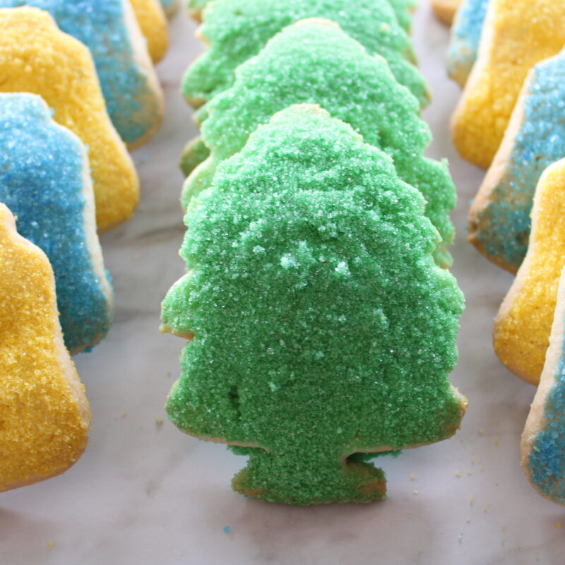 Xmas Tree Shaped Sugar Cookies 1/2 Dozen
