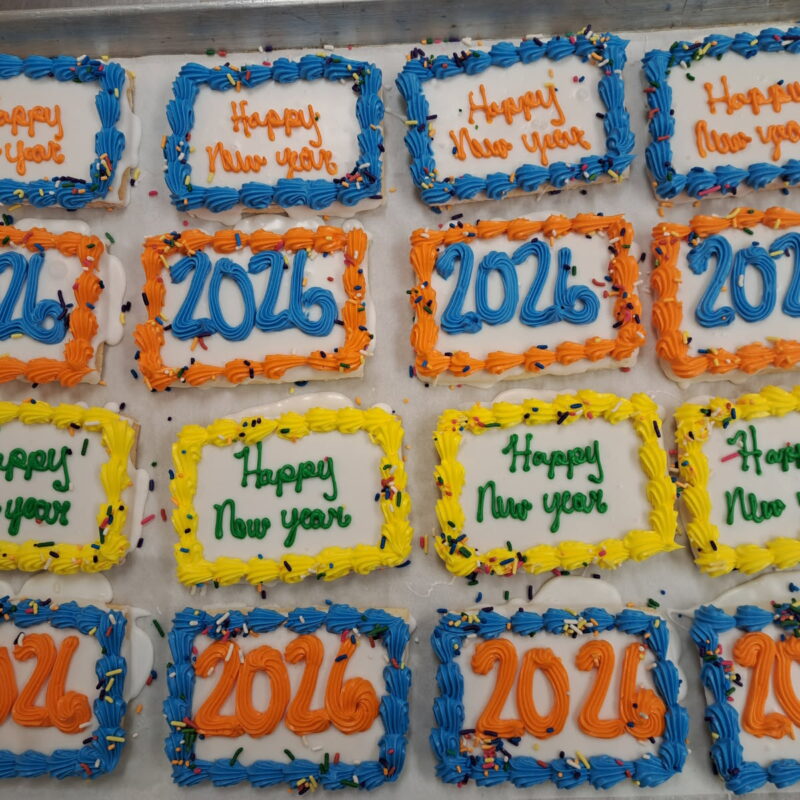 New Years Decorated Cookies