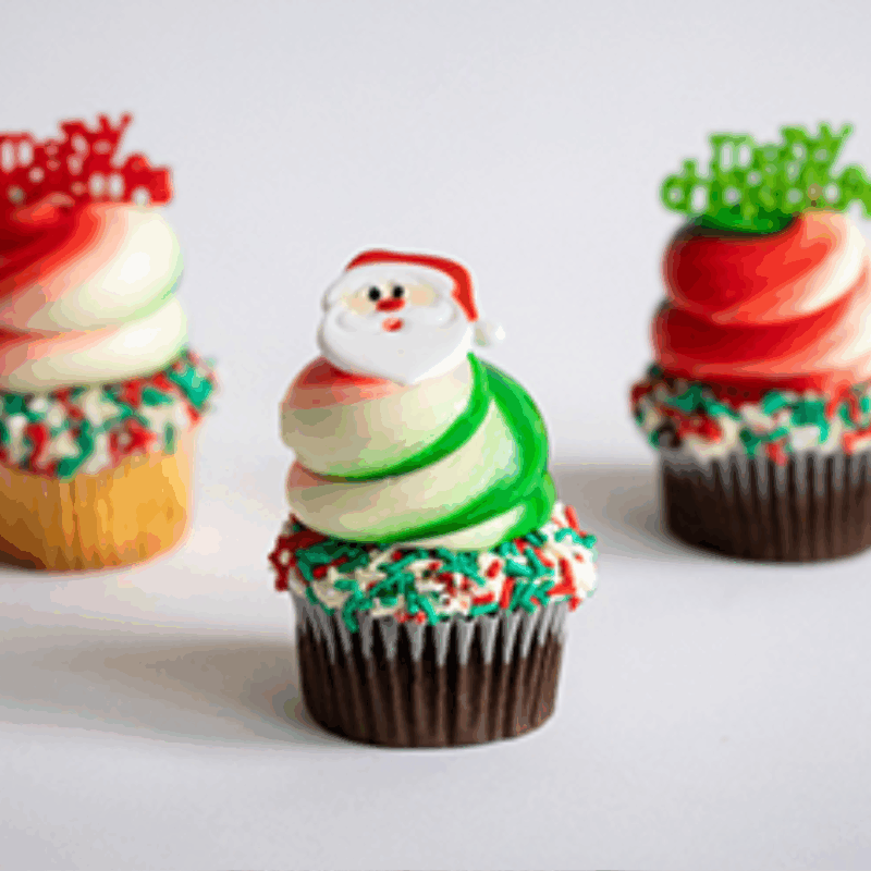 Christmas Decorated Cupcakes